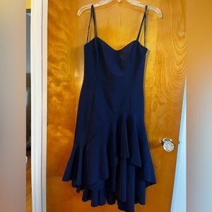 Vince Camuto Formal Navy-Blue Ruffle Dress